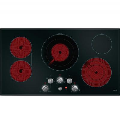 36" Café Built-In Knob Control Electric Cooktop - CEP70362MS1