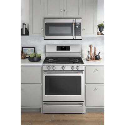 30" Café 5.6 Cu. Ft. Free-Standing Gas Oven With Convection Range - CCGB500P2MS1