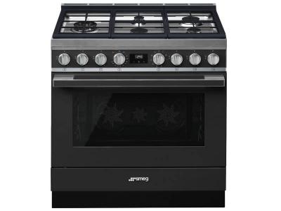 36" SMEG Portofino Freestanding Professional Dual Fuel Range - CPF36UGMAN