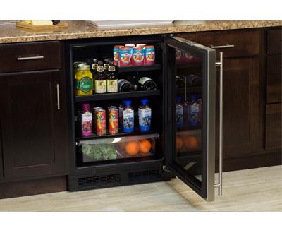 24" Marvel Beverage Refrigerator with Drawer - ML24BRG2RS