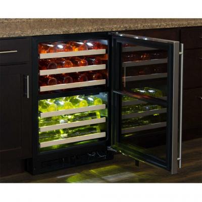 24" Marvel High Efficiency Dual Zone Wine Refrigerator -ML24WDG3LB