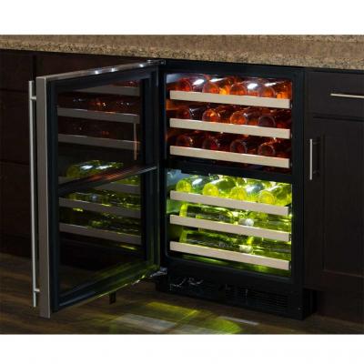 24" Marvel High Efficiency Dual Zone Wine Refrigerator -ML24WDG3LB