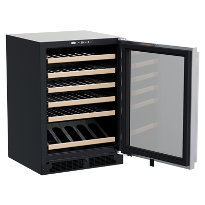 24" Marvel 5.3 Cu. Ft.  Built-In High-Efficiency Single Zone Wine Refrigerator With Display Rack - MLWC324-SG01A