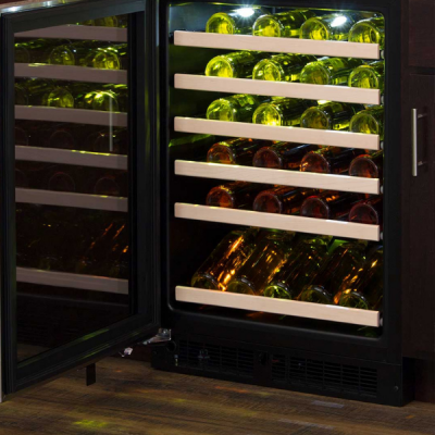24" Marvel 5.3 Cu. Ft.  Built-In High-Efficiency Single Zone Wine Refrigerator With Display Rack - MLWC324-SG01A