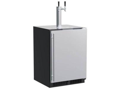 24" Marvel Built-in Dispenser with Twin Beer and Beverage Tap - MLKR224-SSB1A