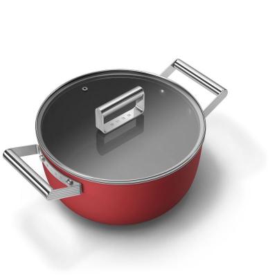 SMEG 50's Style Cookware Casserole With 24 Inch Diameter In Red - CKFC2411RDM