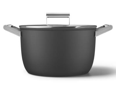 SMEG 50's Style Cookware Casserole With 26 Inch Diameter In Black - CKFC2611BLM