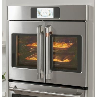 30" Café 10.0 Cu. Ft. Built In French Door Double Convection Wall Oven In Stainless Steel - CTD90FP2NS1
