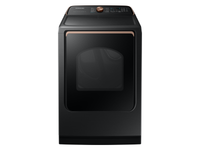 27" Samsung 7.4 Cu. Ft. Smart Electric Dryer with Pet Care Dry in Black Stainless Steel - DVE54CG7550VAC
