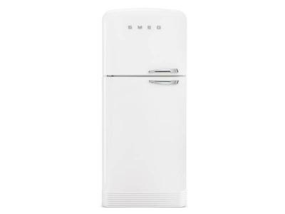 32" SMEG Retro-Style Left Hinge Freestanding Top Freezer Refrigerator - FAB50ULWH3