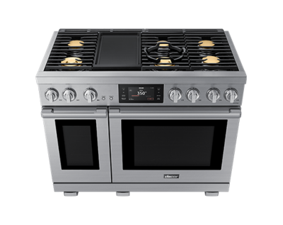 48" Dacor Transitional Series Dual-Fuel Freestanding Steam Range - DOP48T963DS