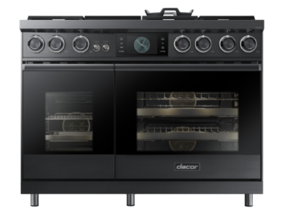 48" Dacor Contemporary 6.6 Cu. Ft. Dual-Fuel Steam Range with Integrated Griddle in Graphite Stainless - DOP48C96DLM/DA