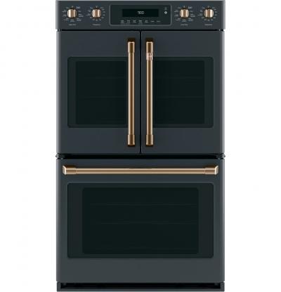 Café Wall Oven Kit With 2 French-Door Handles And 4 Knobs In Brushed Bronze - CXWDFHKPMBZ