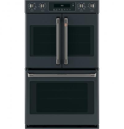 Café Wall Oven Kit With 2 French-Door Handles And 4 Knobs In Brushed Black - CXWDFHKPMBT