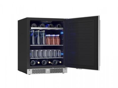 24" Zephyr 5.11 Cu. Ft. ADA Single Zone Beverage Cooler in Stainless Steel - PRB24C01AS-ADA