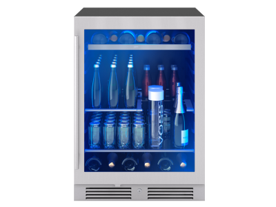 24" Zephyr 5.6 Cu. Ft. Single Zone Beverage Cooler in Stainless Steel Glass - PRB24C01CG