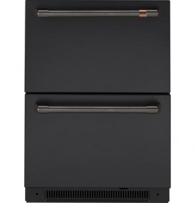 Café Undercounter Refrigeration Handle Kit in  Brushed Black - CXQD2H2PNBT
