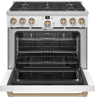 36" Café 6.2 Cu. Ft. Smart All Gas Commercial-Style Range With 6 Sealed Burners In Matte White - CGY366P4TW2
