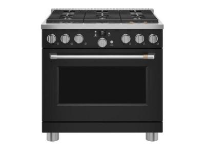 36" Café 5.7 Cu. Ft. Smart Freestanding Dual Fuel Range With Natural Gas - C2Y366P3TD1