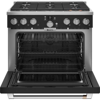 36" Café 5.7 Cu. Ft. Smart Freestanding Dual Fuel Range With Natural Gas - C2Y366P3TD1