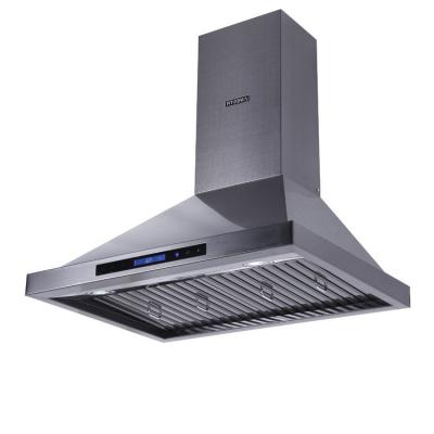 30" Vesta Frankfurt 900 CFM Wall Mount Range Hood in Black Stainless Steel - VRH-FRANKFURT-BS-30