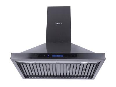 30" Vesta Frankfurt 900 CFM Wall Mount Range Hood in Black Stainless Steel - VRH-FRANKFURT-BS-30