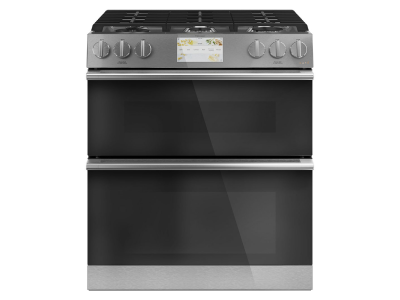 30" Café Smart Slide-In Dual-Fuel Range with Double Oven in Platinum Glass - CC2S950M2NS5