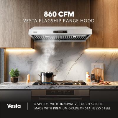 30" Vesta Atlanta 860 CFM Under Cabinet Range Hood in Stainless Steel - VRH-ATLANTA-SS-30