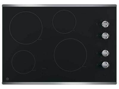 30" GE Built-In Knob Control Electric Cooktop - JP3030SWSS