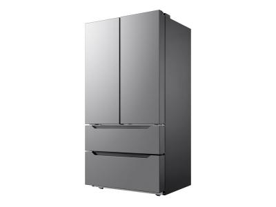 36" Midea 22.5 Cu. Ft. Counter-Depth 4-Door French Door Refrigerator - MRQ23P4AST