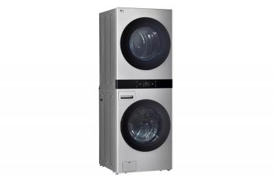 27" LG STUDIO Smart Front Load WashTower with 5.0 Cu. Ft. Washer and 7.4 Cu. Ft. Electric Dryer with Center Control - SWWE50N3