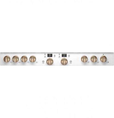48" Café 8.25 Cu. Ft. Smart Dual-Fuel Commercial-Style Range with No-Preheat Air Fry Matte White - C2Y486P4TW2