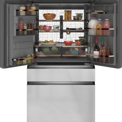 36" Café 22.3 Cu. Ft. Counter-Depth 4-Door French Door Refrigerator in Platinum Glass - CXE22DM5PS5