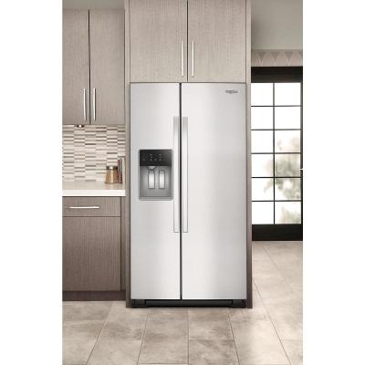 36" Whirlpool Full Depth Side-by-Side Refrigerator in FingerPrint Resistant Stainless Steel - WRSF6536RZ