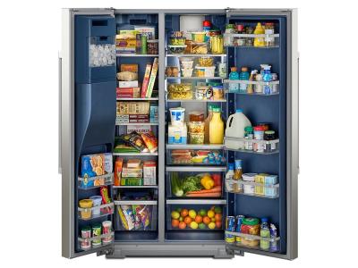 36" Maytag 28.3 Cu. Ft. Wide Full-Depth Side-by-Side Refrigerator with Arctic Blue Interior - MRSF6636RZ