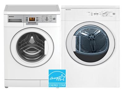 24" Blomberg Front Load Washer and Electric Dryer - WM77120-DV17542