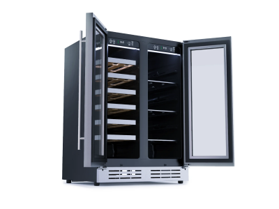 24" Arietta French-Door Beverage and Wine Center in Stainless Steel - ARBF52SS