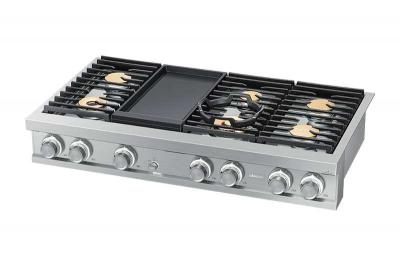 48" Dacor Contemporary Series Liquid Propane Rangetop With Griddle - DTT48M976PS