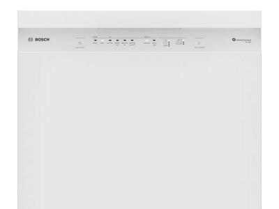 24" Bosch 300 Series Dishwasher in White - SHE41CM2N