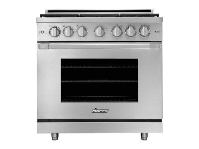 36" Dacor Liquid Propane Gas Pro Range - HGPR36S/LP