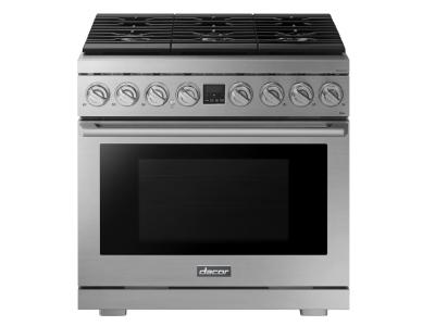 36" Dacor Transitional Style Gas Range With 6 Burners - DOP36P86GLS/DA