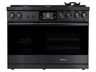 48" Dacor Contemporary Style Natural Gas Steam Pro Range In Graphite Stainless Steel - DOP48M86DLM