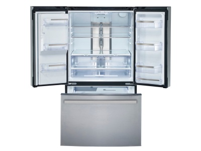 33" GE Profile 17.5 Cu.Ft. Counter-Depth Bottom Mount French-Door Refrigerator with External Ice and Water Dispenser - PYE18HYRCFS