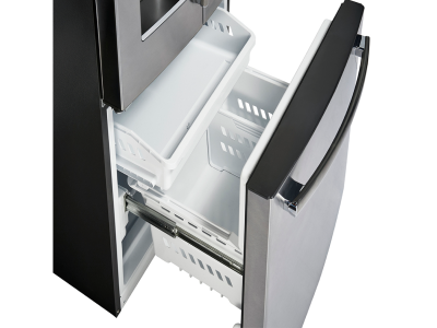 33" GE Profile 17.5 Cu.Ft. Counter-Depth Bottom Mount French-Door Refrigerator with External Ice and Water Dispenser - PYE18HYRCFS