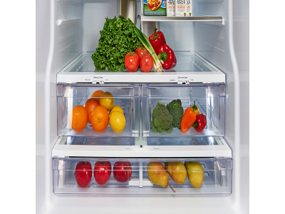 33" GE Profile 17.5 Cu.Ft. Counter-Depth Bottom Mount French-Door Refrigerator with External Ice and Water Dispenser - PYE18HYRCFS