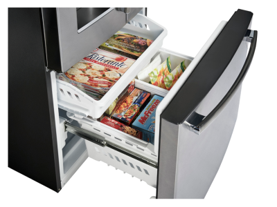 33" GE Profile 24.8 Cu.Ft. Bottom Mount French-Door Refrigerator in Fingerprint Resistant Stainless Steel - PFE24HYRCFS