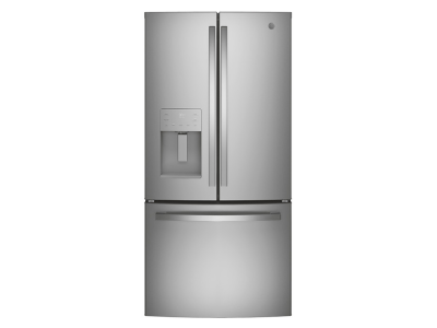 33" GE Profile 24.8 Cu.Ft. Bottom Mount French-Door Refrigerator in Fingerprint Resistant Stainless Steel - PFE24HYRCFS
