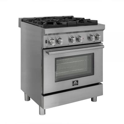 30" Forno Gas Range with Electric Oven Dual Fuel Free-Standing Pro-Style Range - FFSGS6188-30