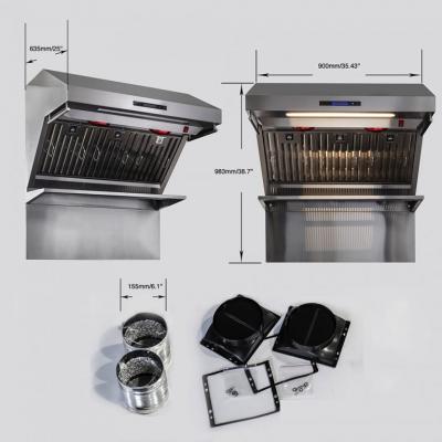 36" Forno Savona Wall Mount Range Hood with Baffle Filter and Back Splash - FRHWM5029-36