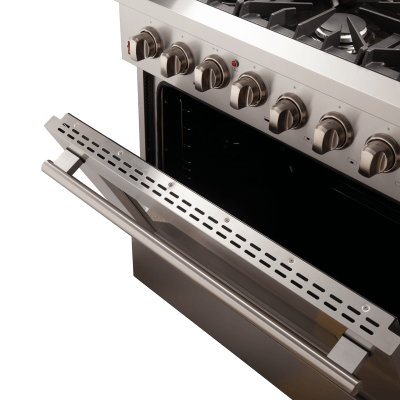 36" Forno Galiano 6 Burners 5.36 cu.ft. True Convection Oven Dual Fuel Range - FFSGS6156-36WHT